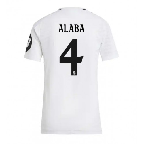 Real Madrid David Alaba #4 Domaci Dres za Ženska 2024-25 Kratak Rukav